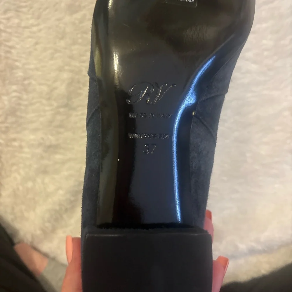 Roger Vivier Navy Suede Ankle Boots - Picture 2 of 10